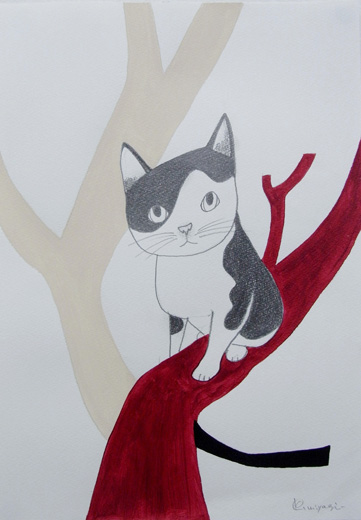 Trees and cat