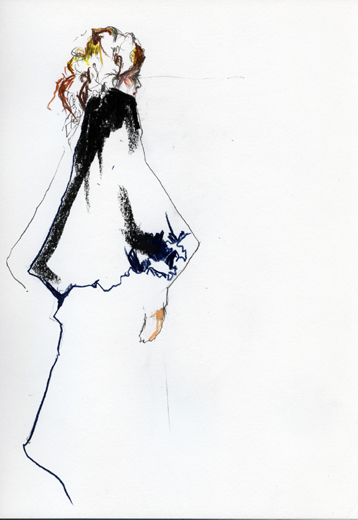a woman with a cape