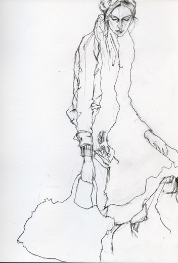 a woman sitting on a chair