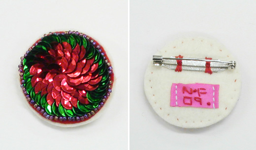 キラキラサークル　緑×赤